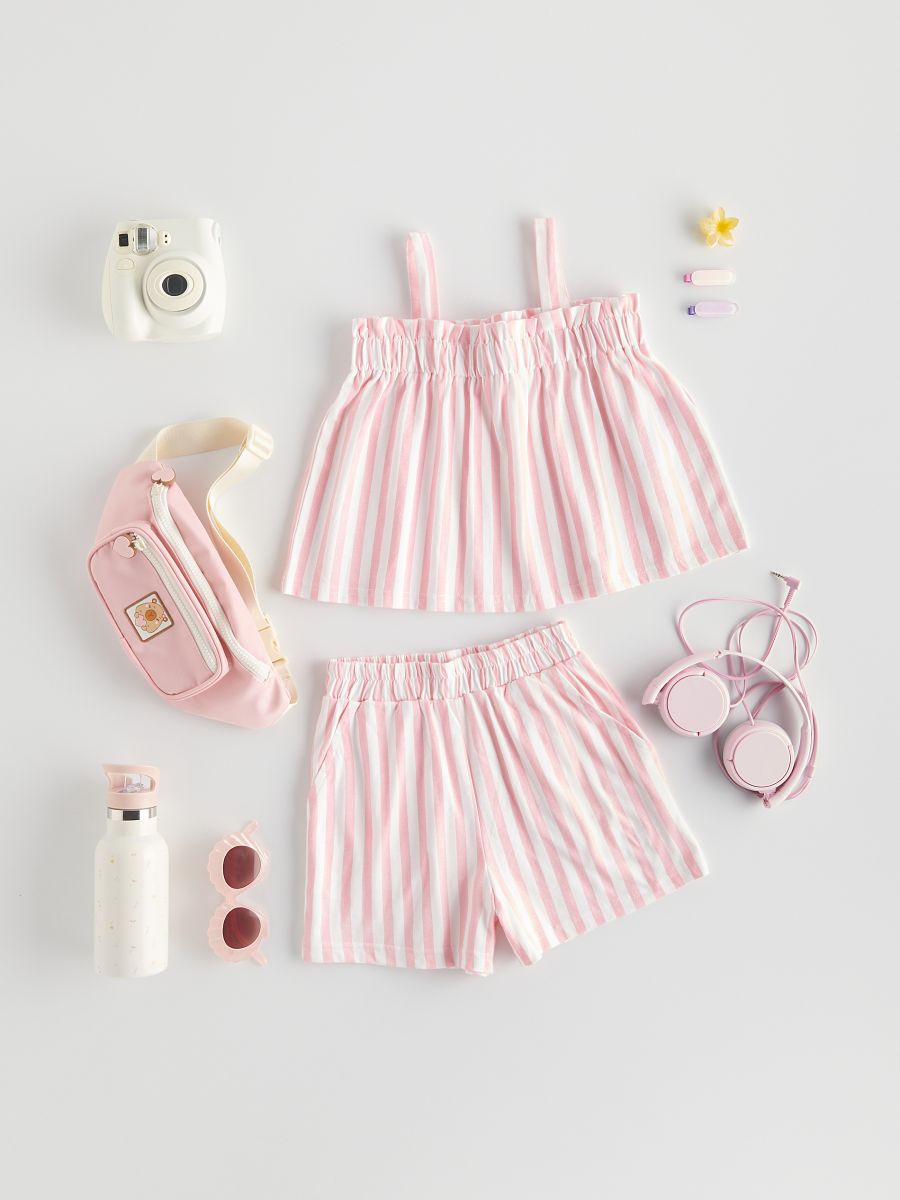Stripe top - pastel pink - RESERVED - 7