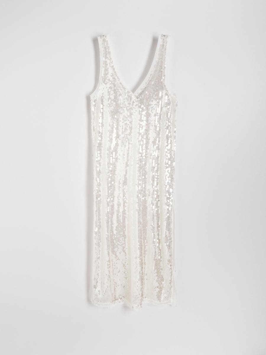 Sequin beach cover up - cream - RESERVED - 5