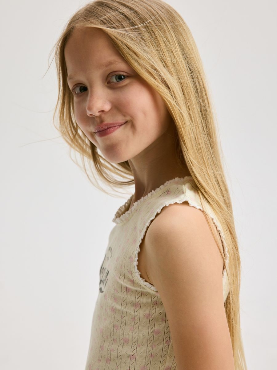 Patterned top - nude - RESERVED - 4