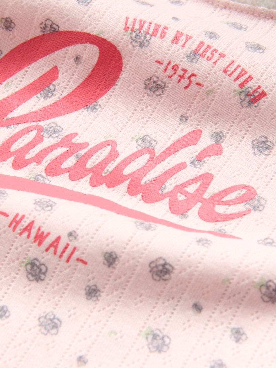 Patterned top - pastel pink - RESERVED - 2