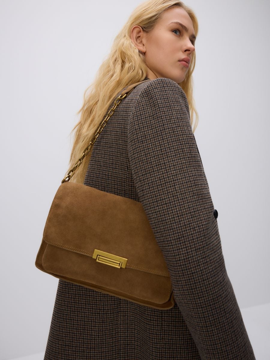 Torba za rame od antilopa - bež - RESERVED