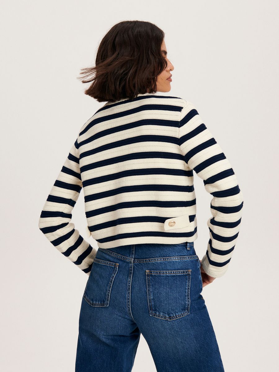 Cropped cardigan - multicolor - RESERVED - 3