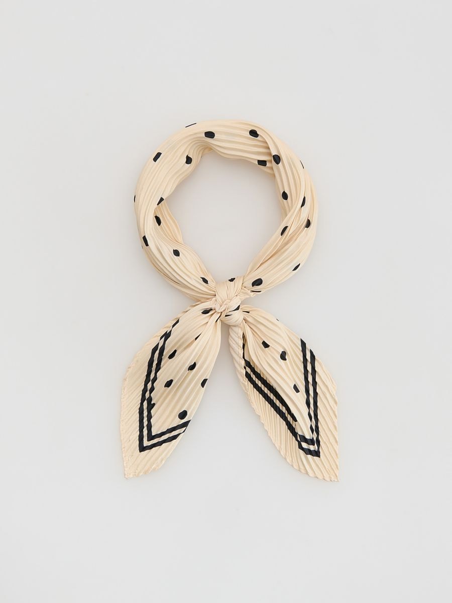 Patterned neckerchief - white - RESERVED