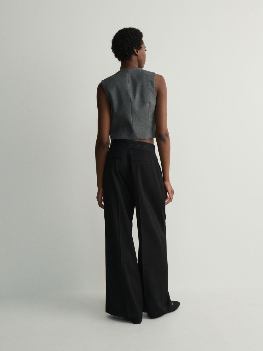 Trousers with decorative insert - black - RESERVED - 4