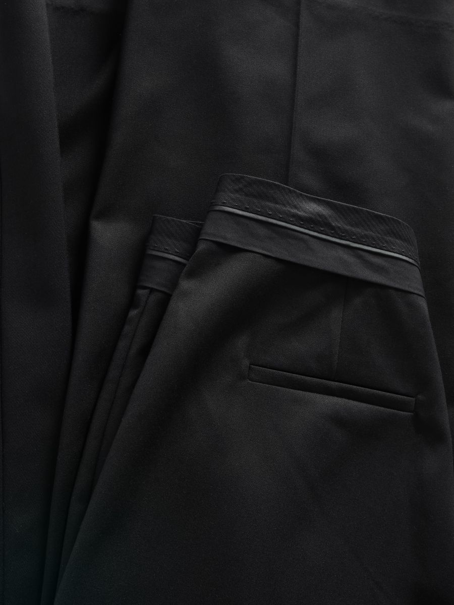 Trousers with decorative insert - black - RESERVED - 7