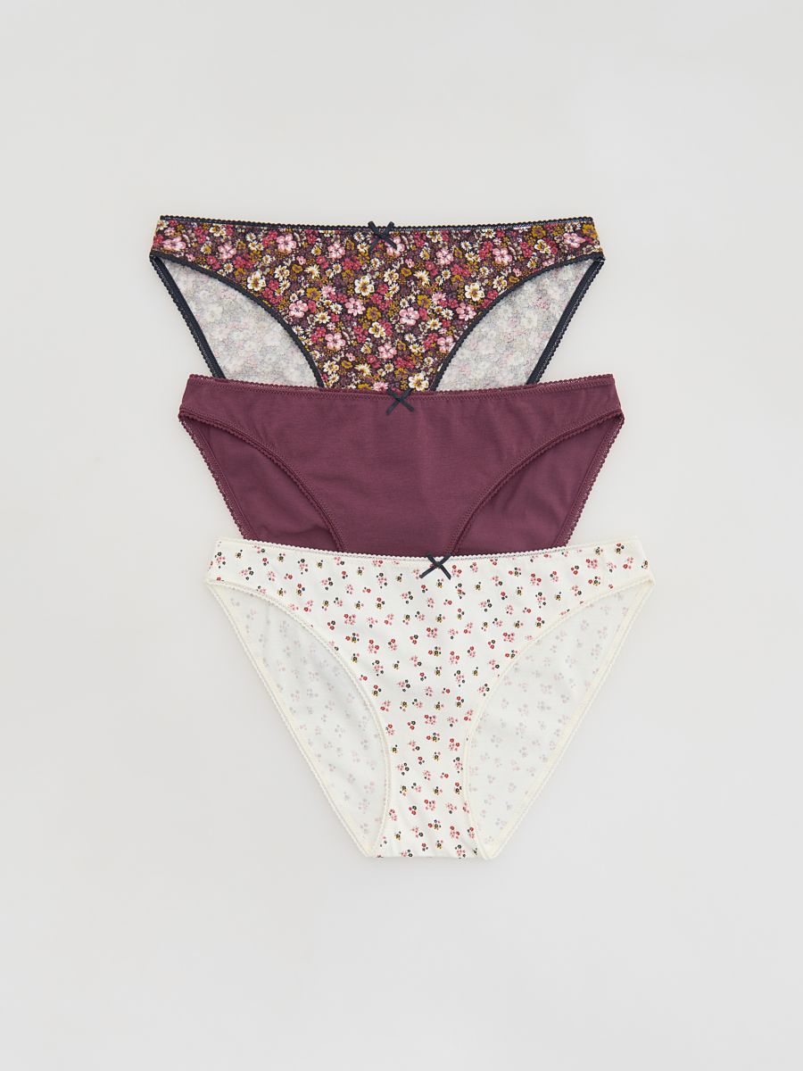 Cotton rich briefs 3 pack - dark violet - RESERVED