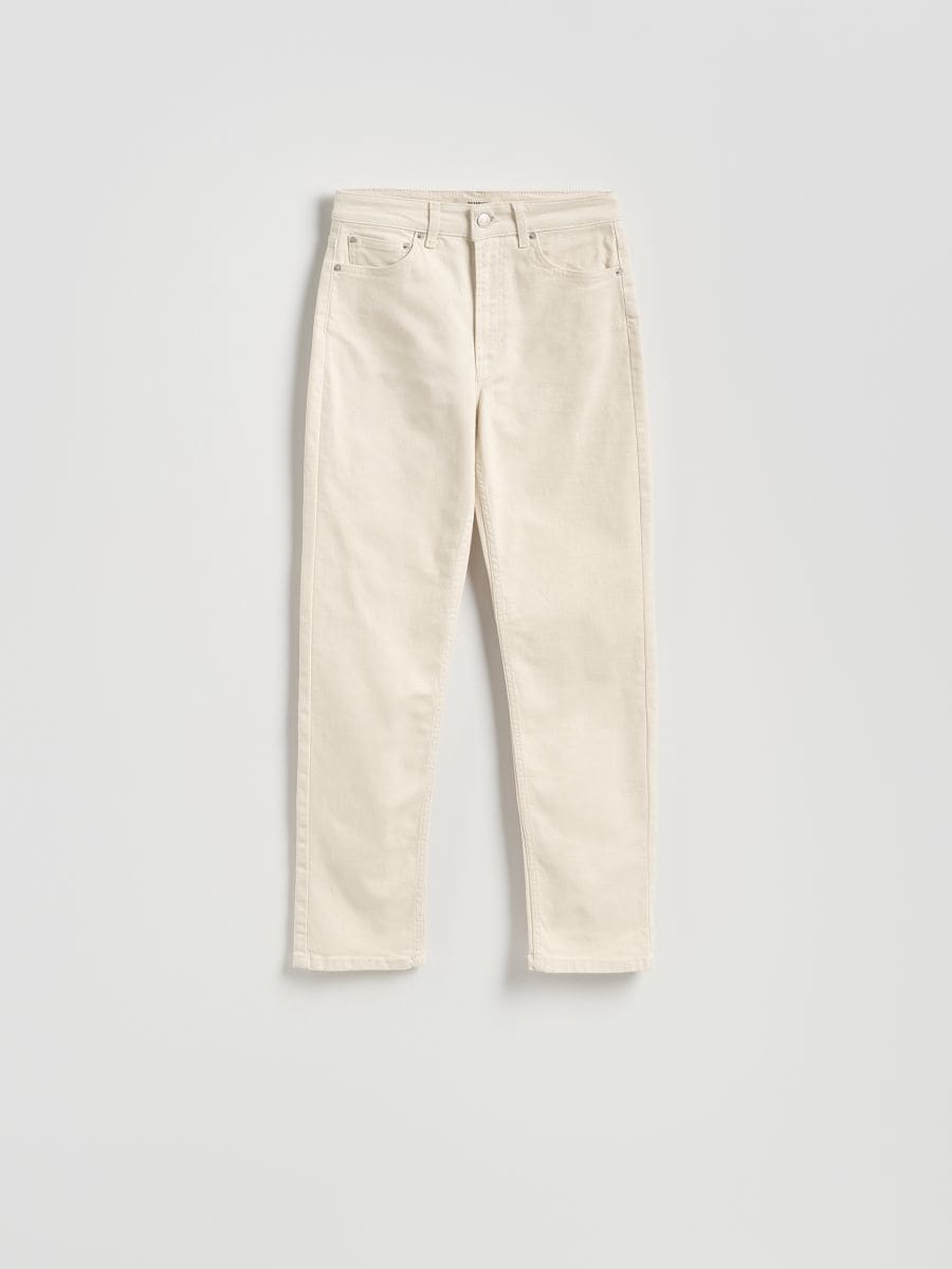 Straight jeans - cream - RESERVED