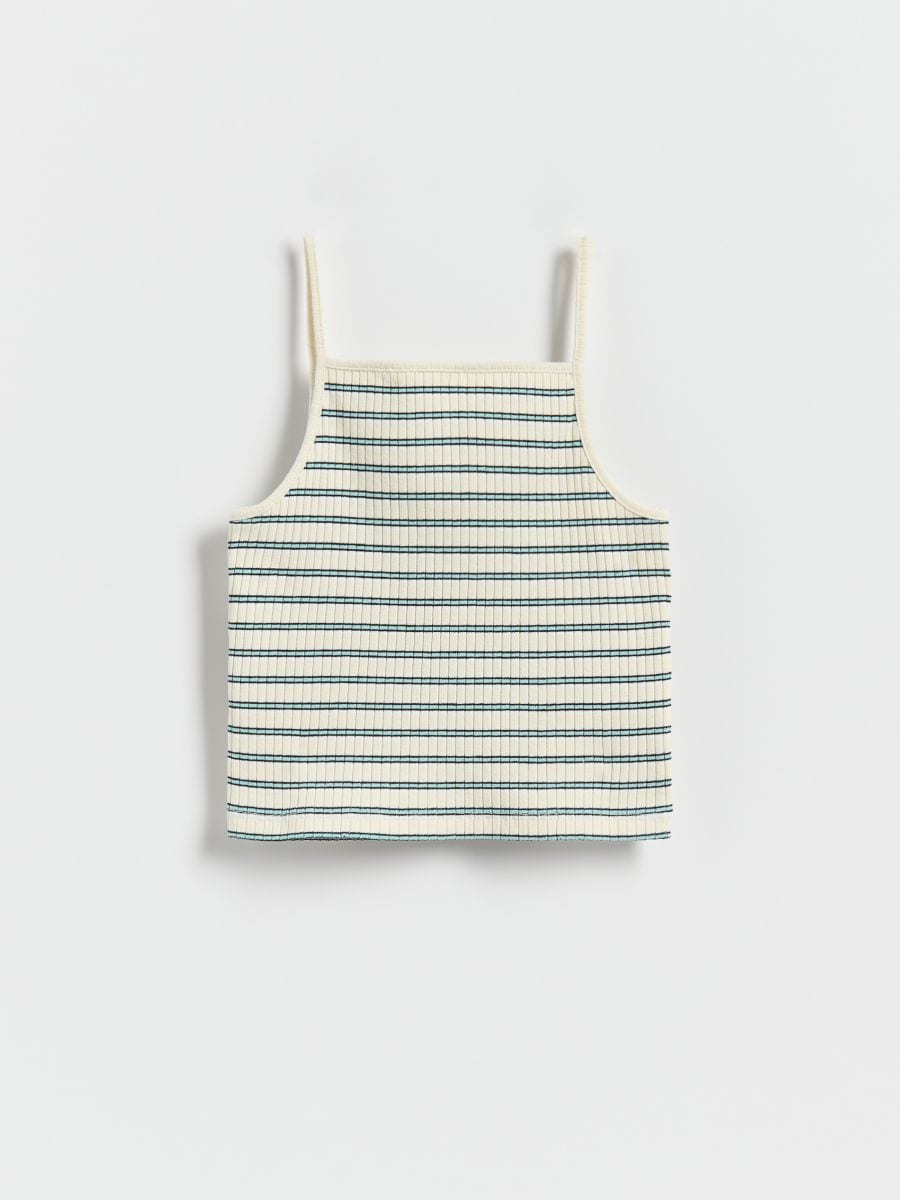 Stripe top - pale turquoise - RESERVED - 4