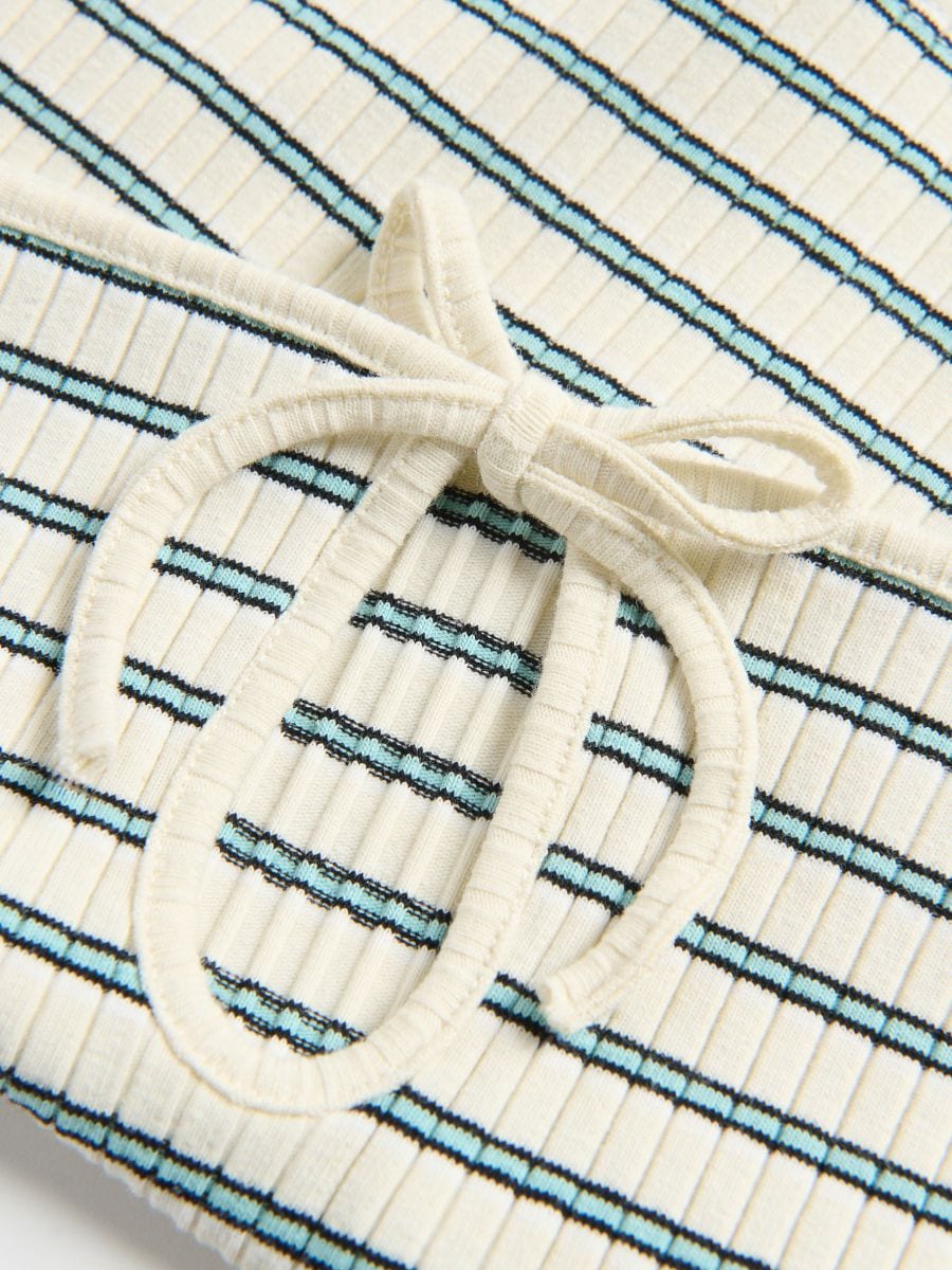 Stripe top - pale turquoise - RESERVED - 5