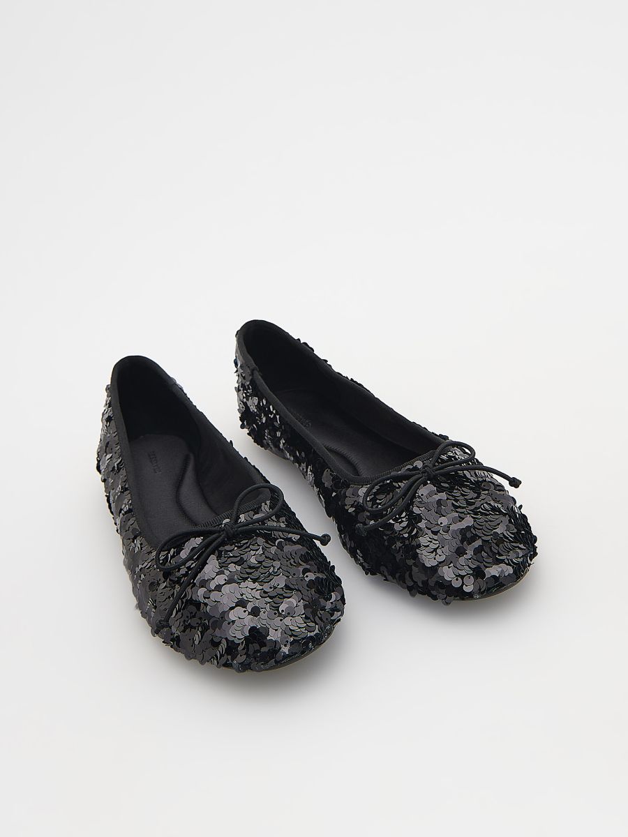 Sequin ballerinas - black - RESERVED - 3