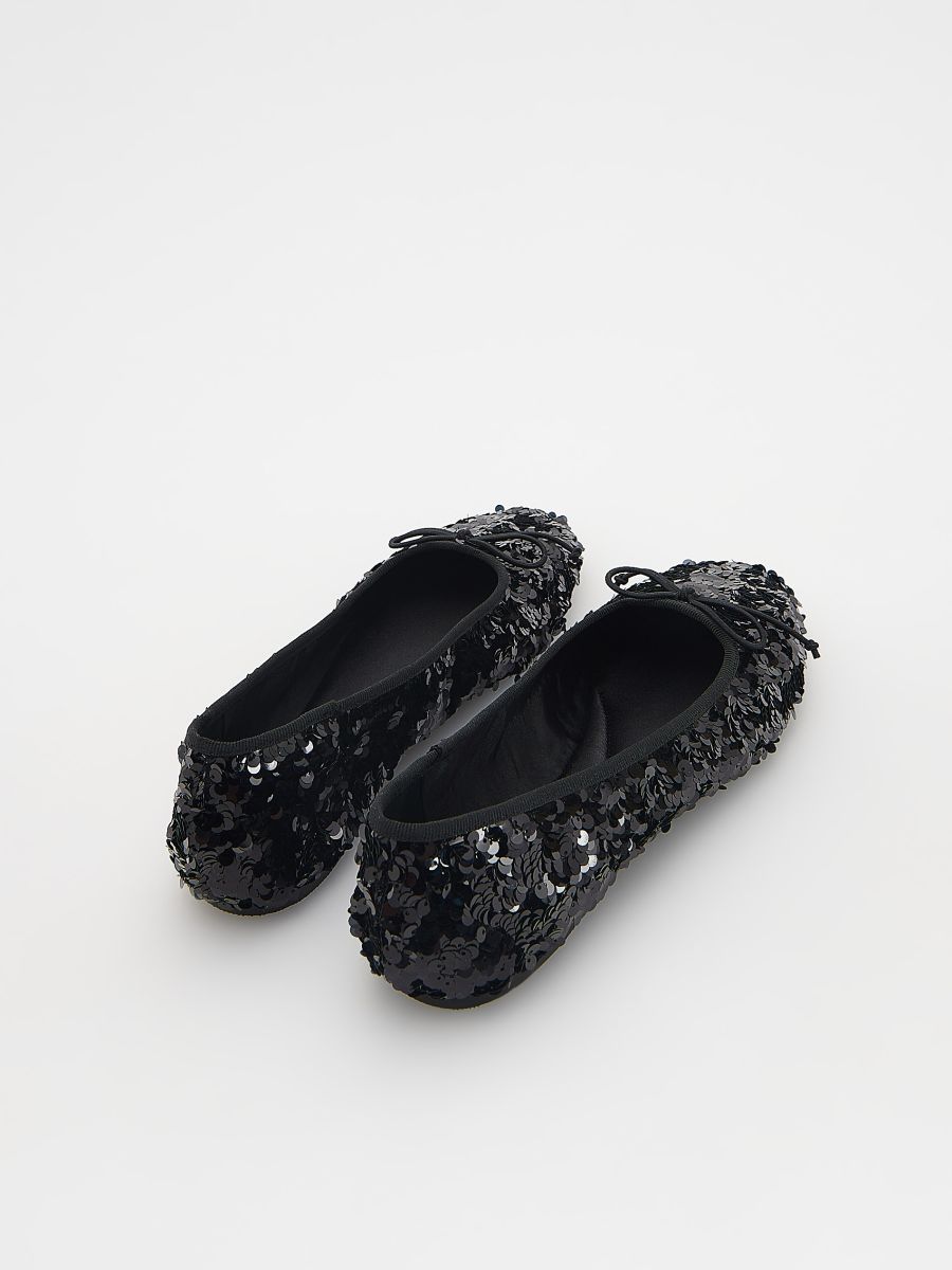 Sequin ballerinas - black - RESERVED - 4