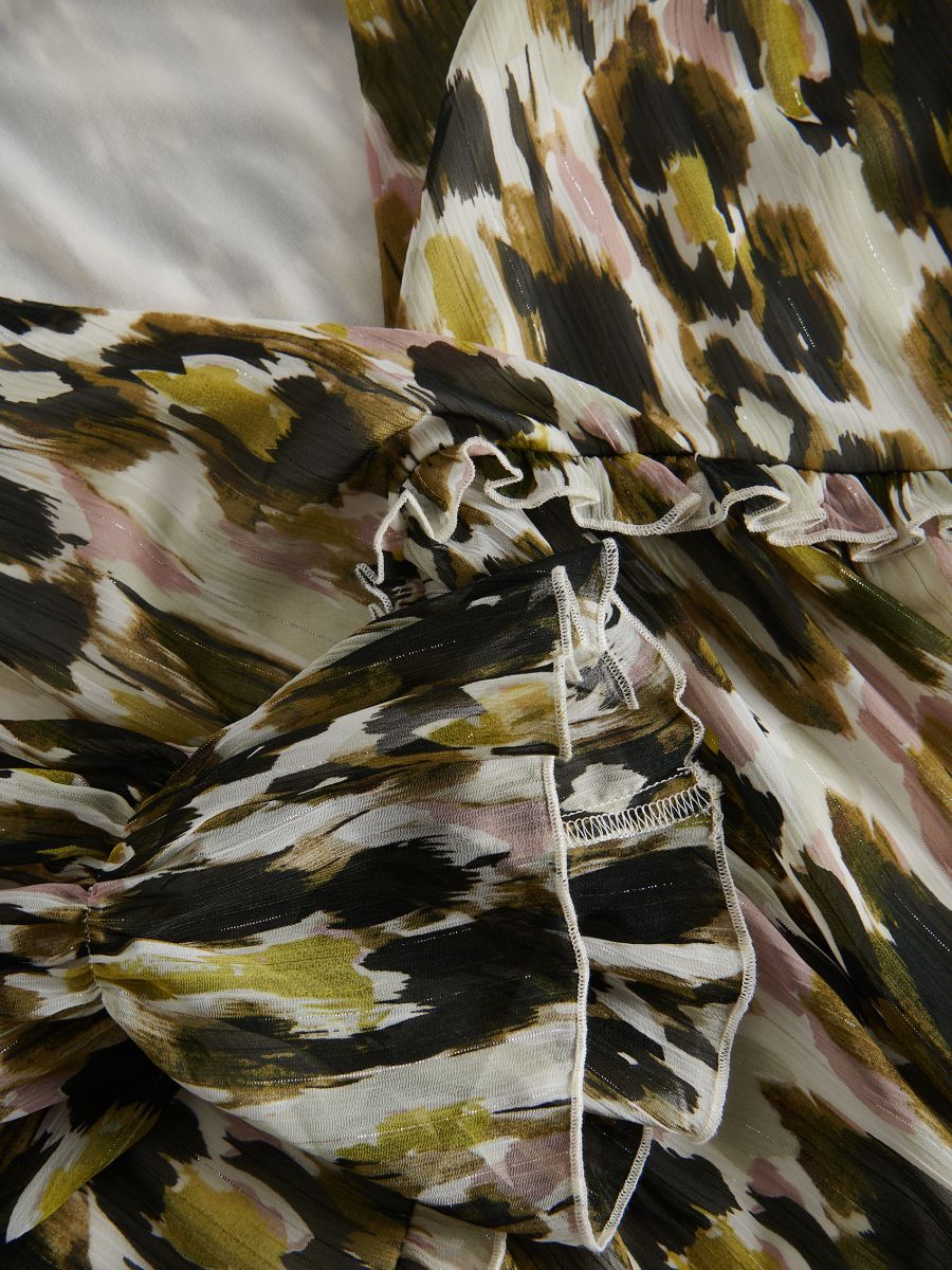 Wzorzysta sukienka oversize - wielobarwny - RESERVED - 5