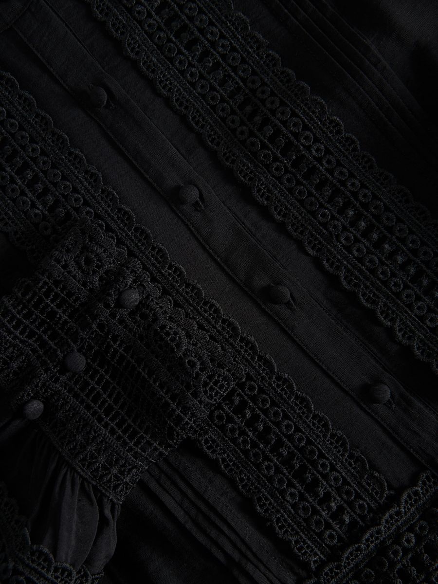 Vestito ricamato - nero - RESERVED - 6