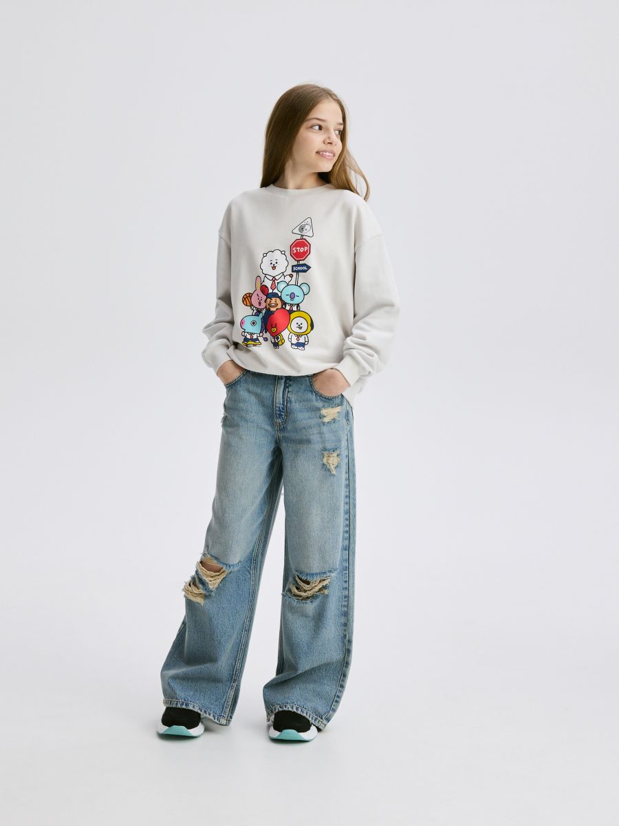 BT21 print sweatshirt - light grey - RESERVED - 5