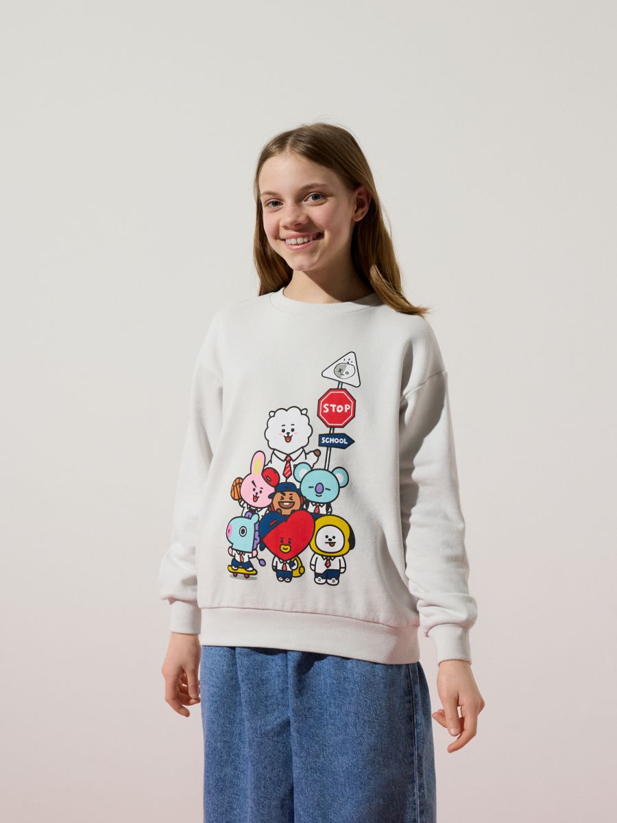 BT21 print sweatshirt - light grey - RESERVED - 5