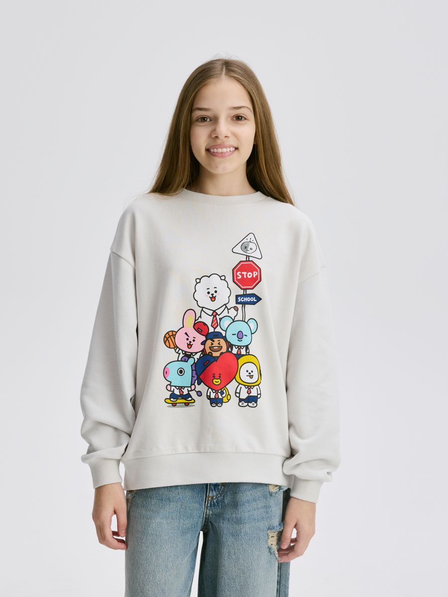 BT21 print sweatshirt - light grey - RESERVED - 4