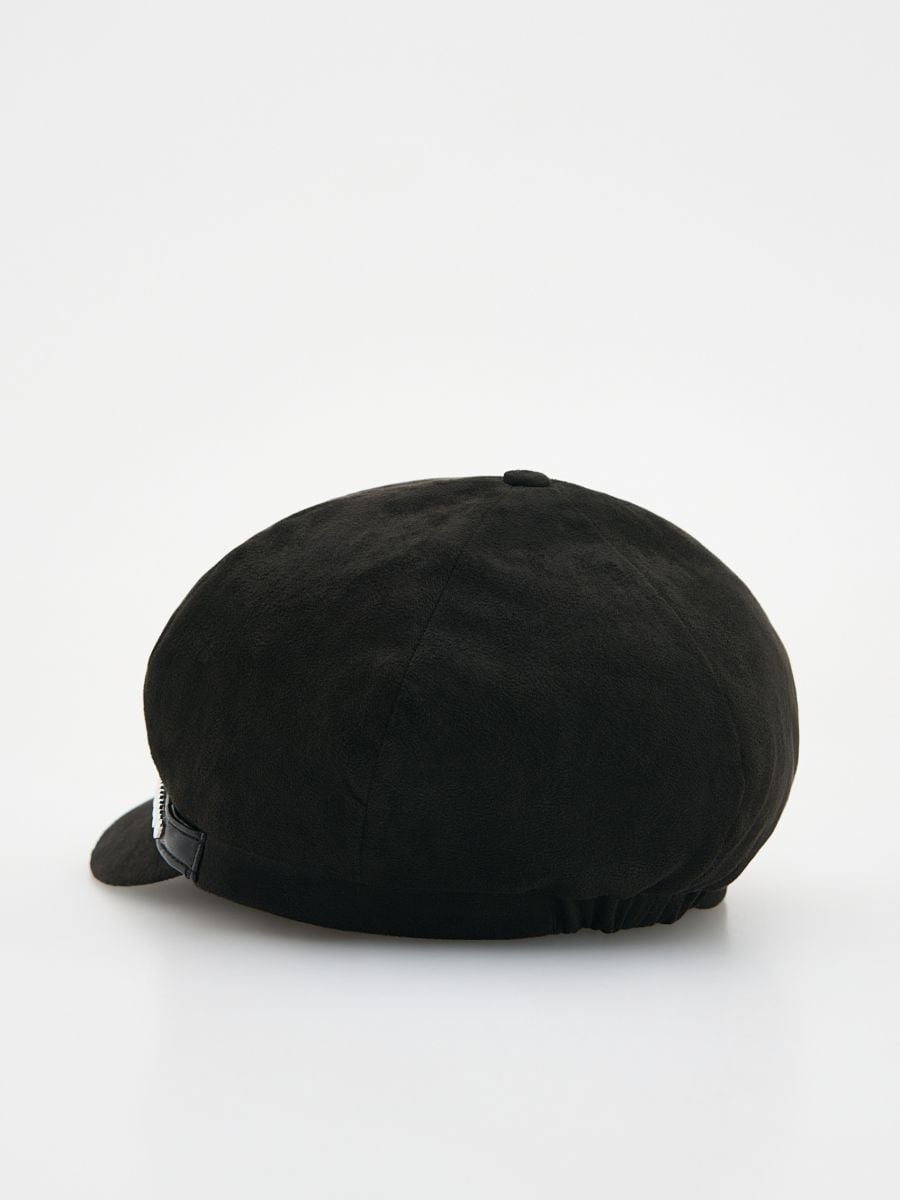 Faux suede flat cap - black - RESERVED - 5
