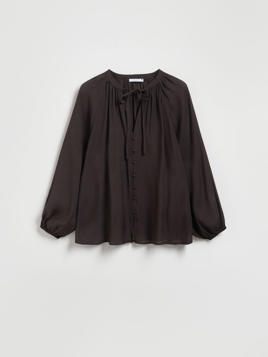 Bluse aus Viskosemischung - braun - RESERVED