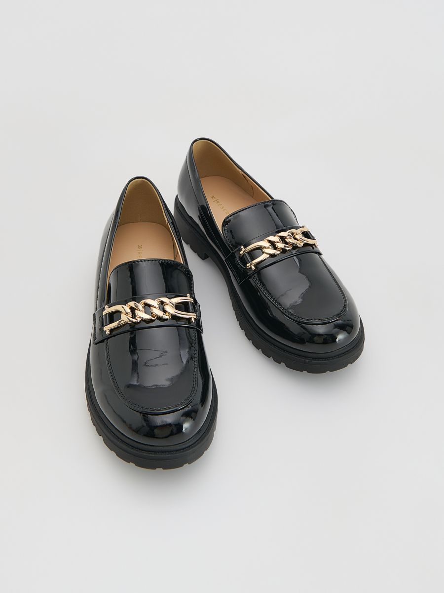 Loafers with buckle - black - RESERVED