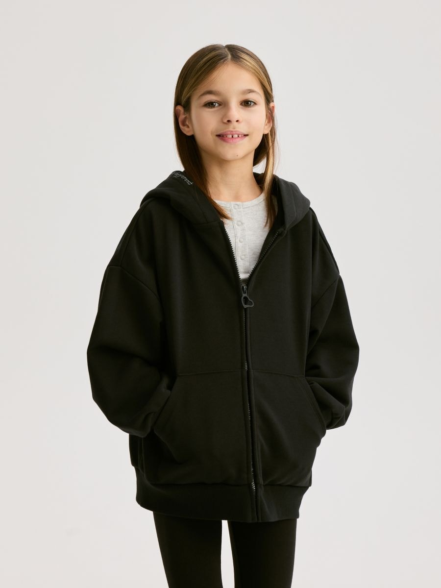Sweatshirt with embroidery detailing - black - RESERVED - 6