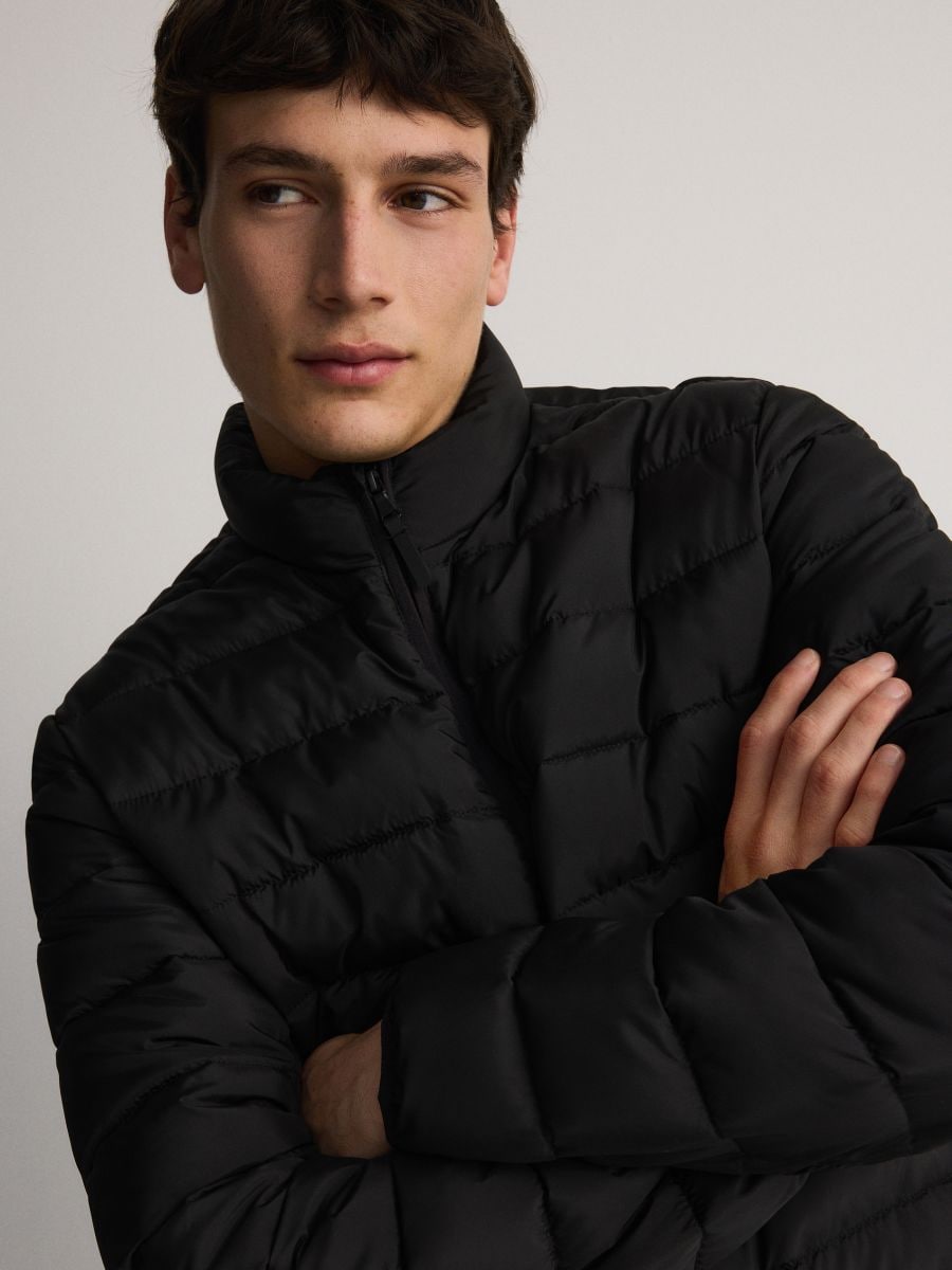 Quilted jacket with stand up collar - black - RESERVED - 3