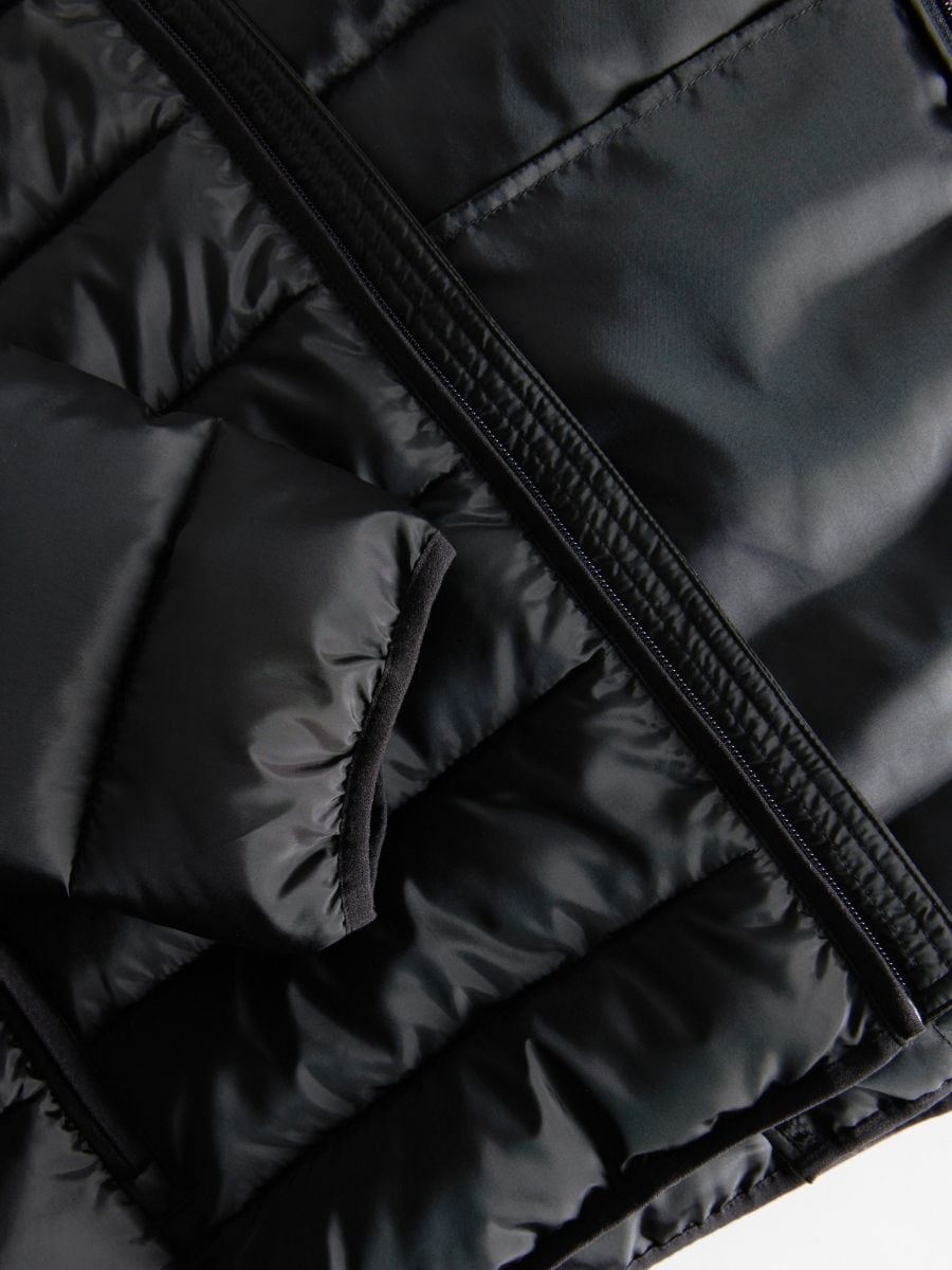 Quilted jacket with stand up collar - black - RESERVED - 6
