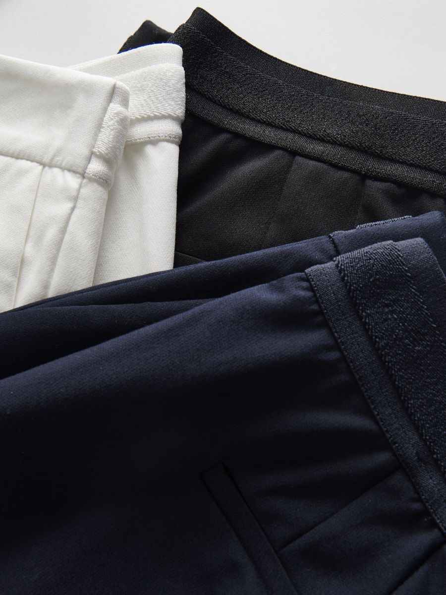 Cigarette trousers with pressed crease - white - RESERVED - 3
