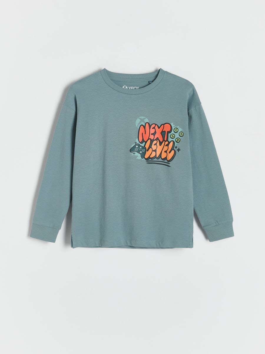 BOYS` T-SHIRT - dark turquoise - RESERVED