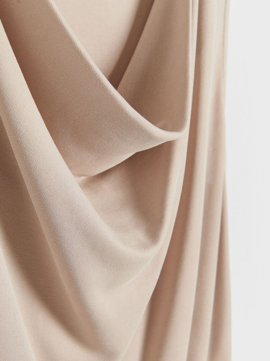 Slim fit top - beige - RESERVED - 5