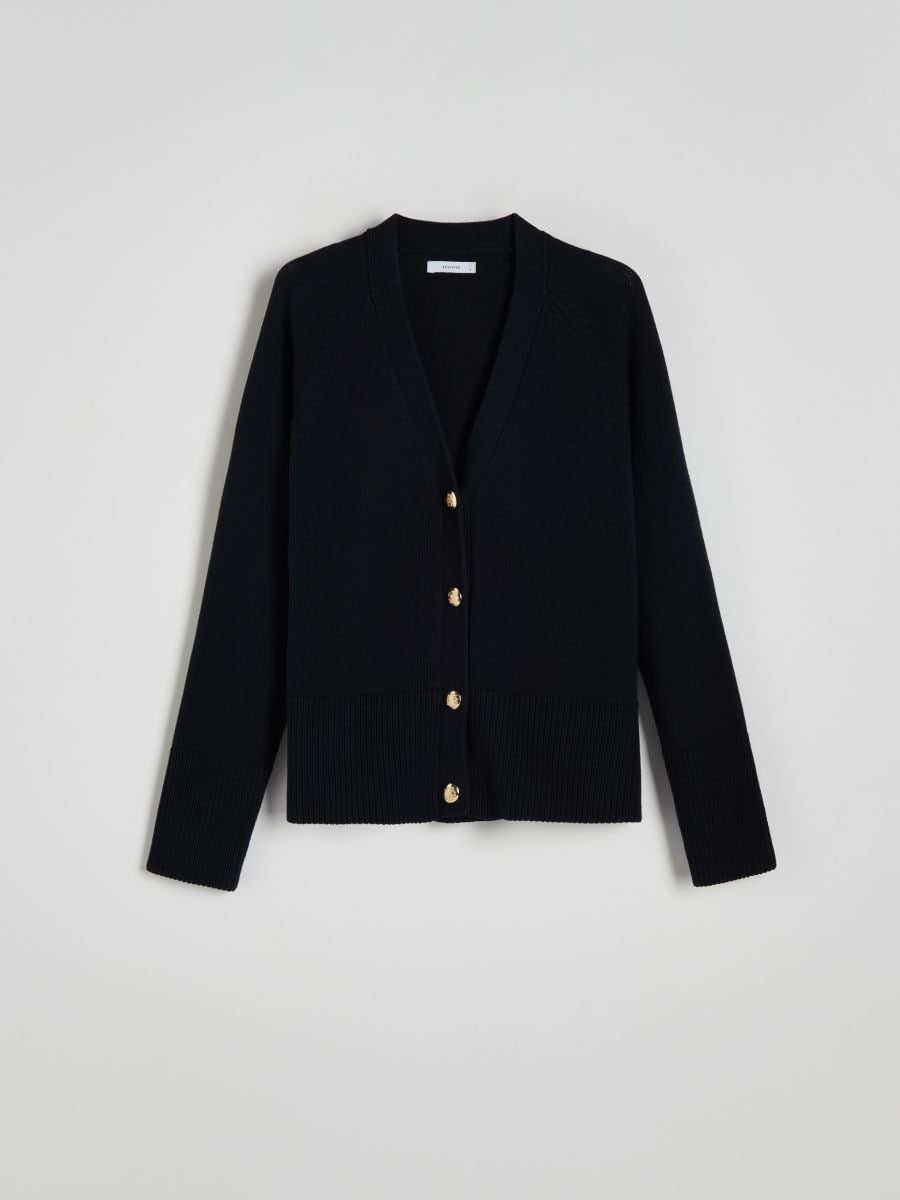 Cardigan with decorative buttons - navy - RESERVED - 6