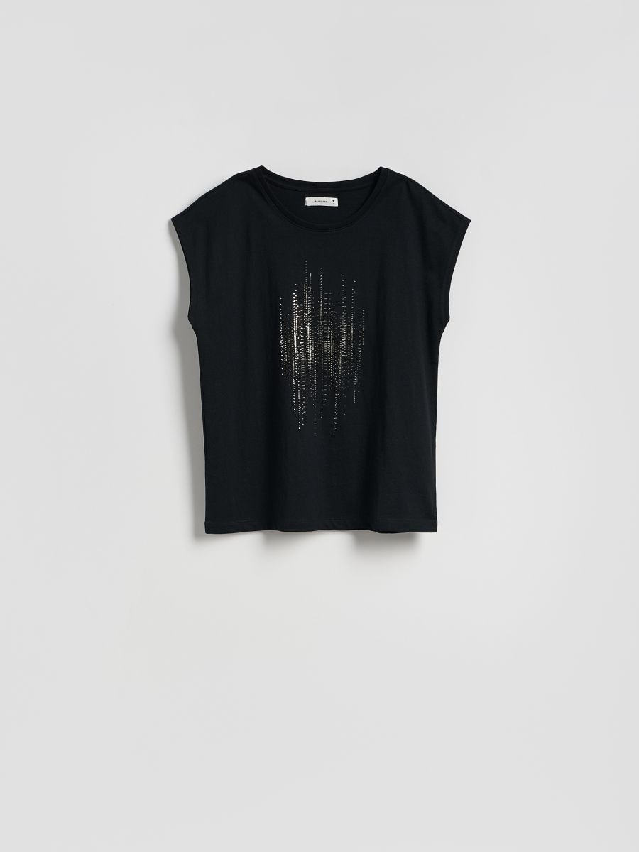 LADIES` T-SHIRT - црно - RESERVED