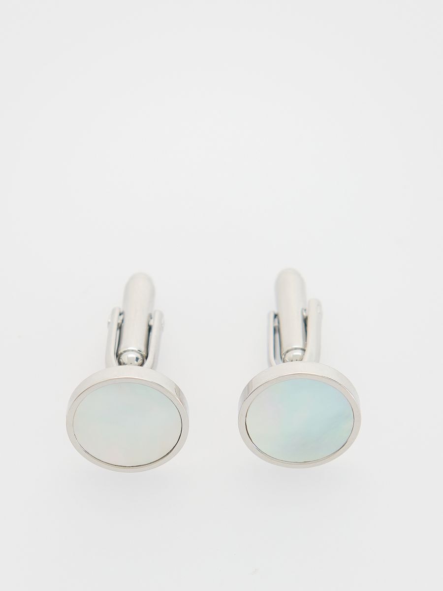 Round cufflinks - silver - RESERVED - 3