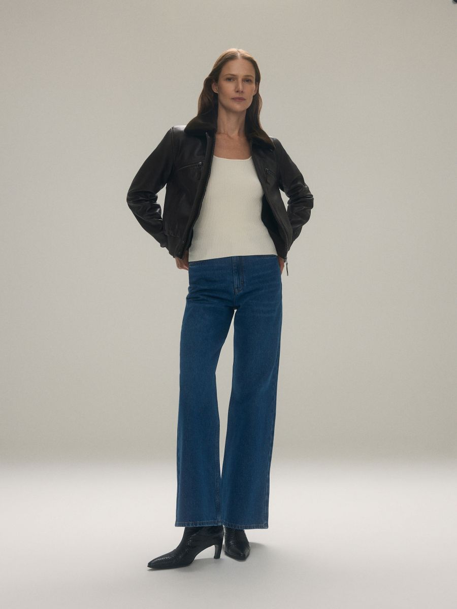 Sheepskin jacket - dusty brown - RESERVED - 3