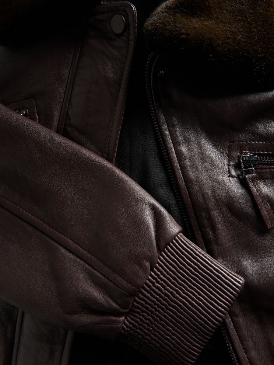 Sheepskin jacket - dusty brown - RESERVED - 2