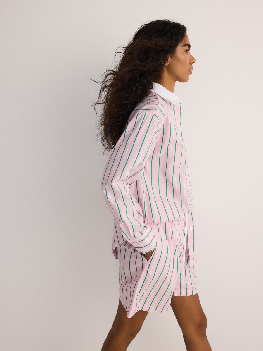 Cotton stripe shorts - multicolor - RESERVED - 2