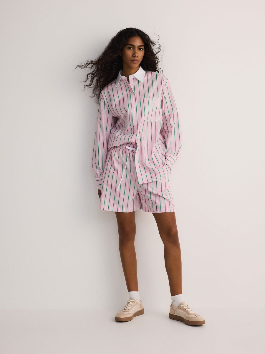 Cotton stripe shorts - multicolor - RESERVED - 3