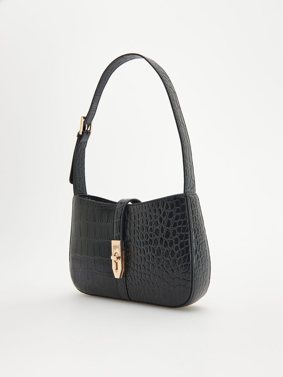 Croc pattern bag - black - RESERVED - 3
