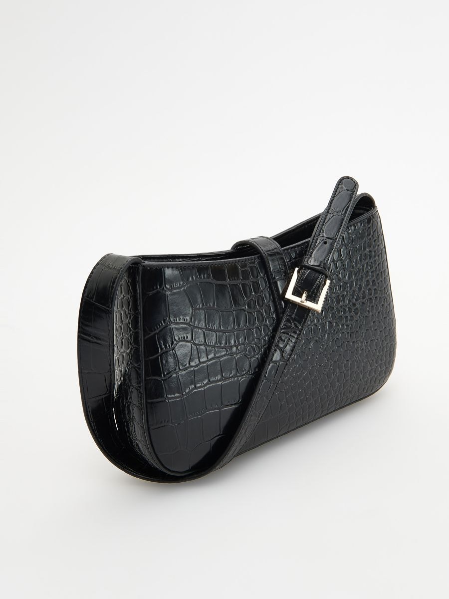 Croc pattern bag - black - RESERVED - 5