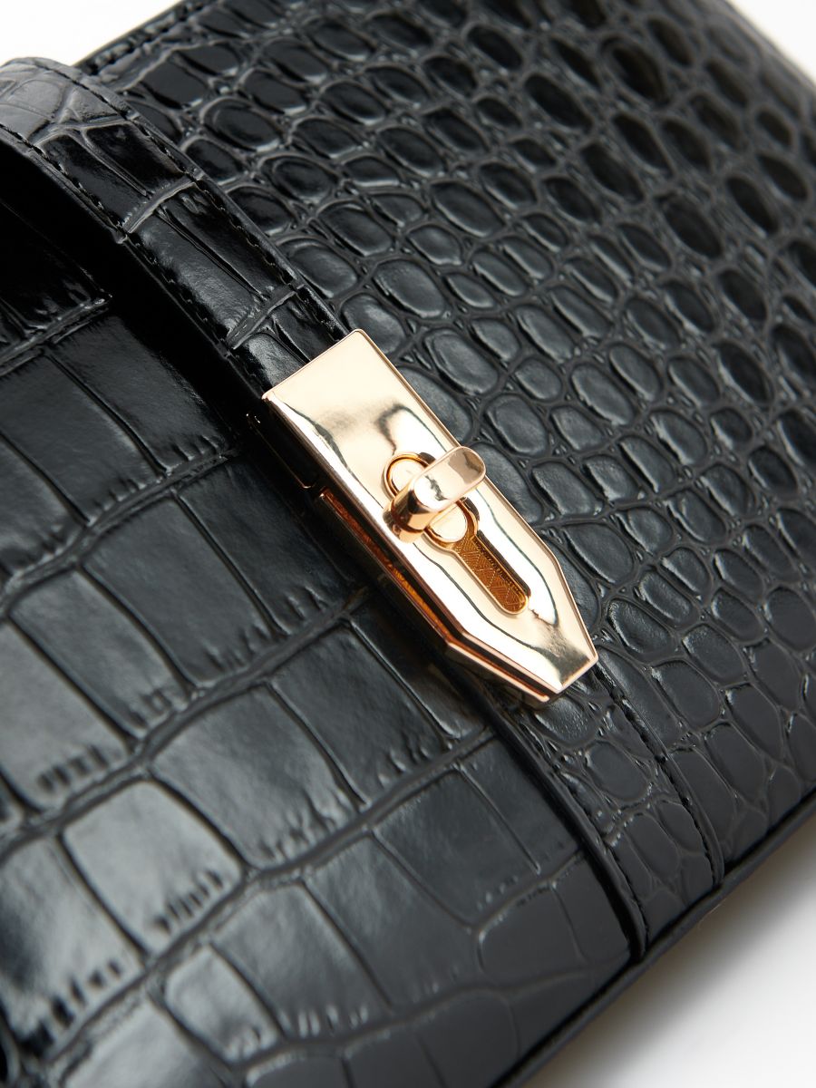Croc pattern bag - black - RESERVED - 6