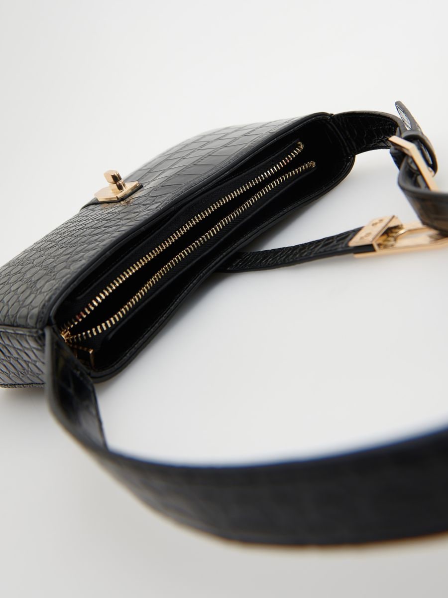 Croc pattern bag - black - RESERVED - 7