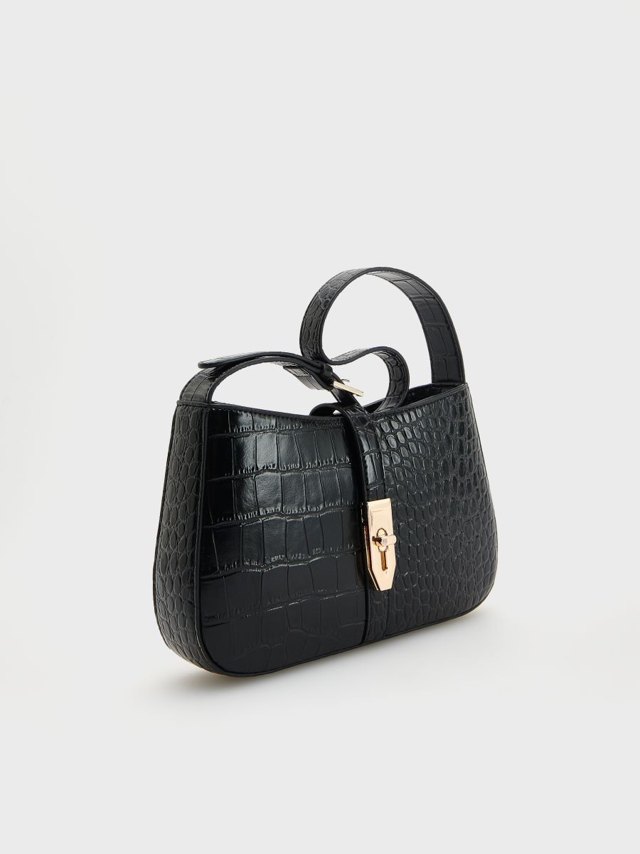 Croc pattern bag - black - RESERVED - 3