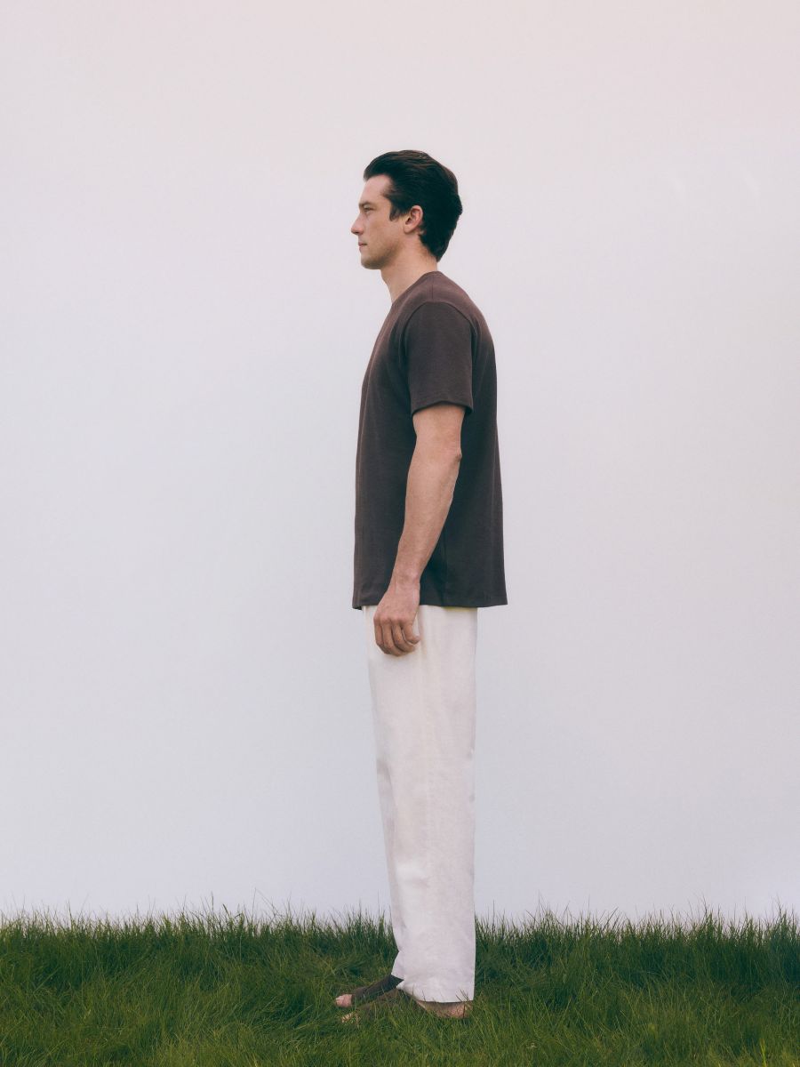 Linen rich joggers - beige - RESERVED - 2