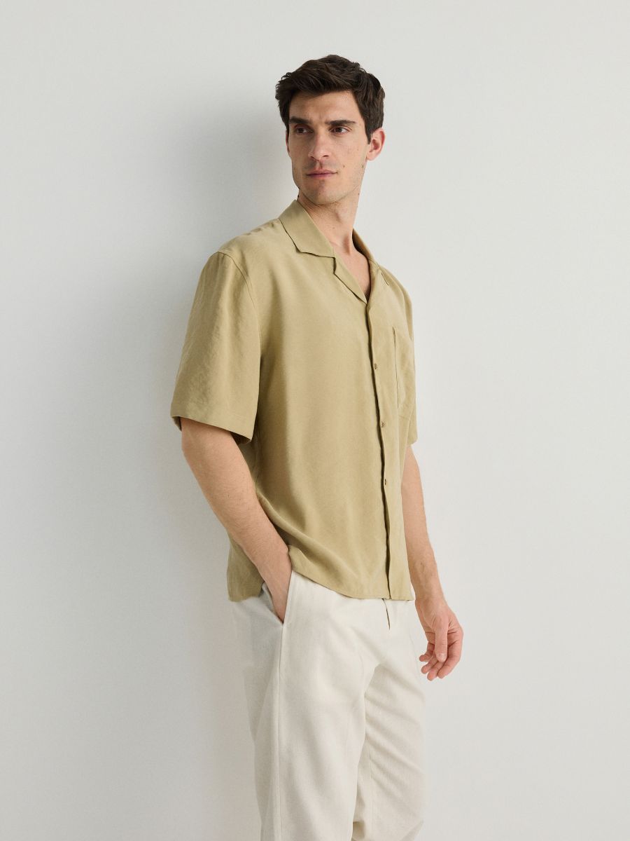 Linen rich joggers - beige - RESERVED - 2