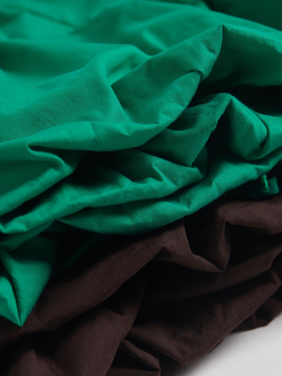 Gathered cropped blouse - brown - RESERVED - 9