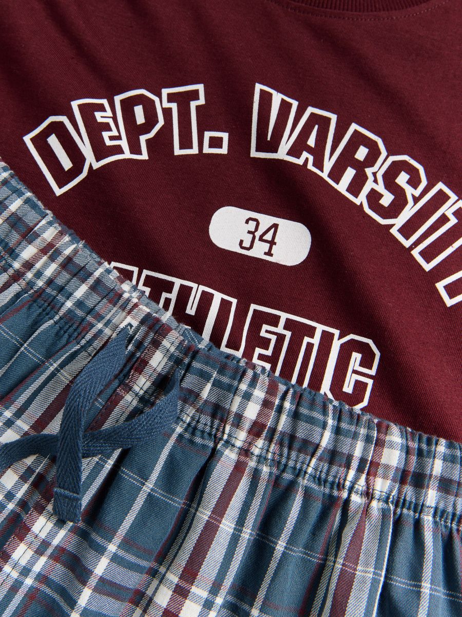 Two piece printed pyjama set - maroon - RESERVED - 2