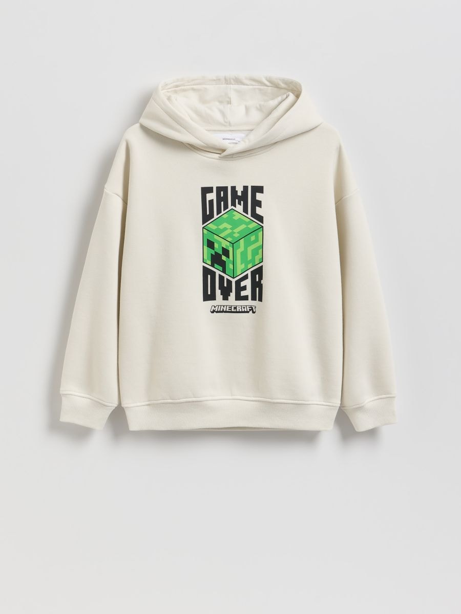 Sweat à capuche Minecraft - crème - RESERVED