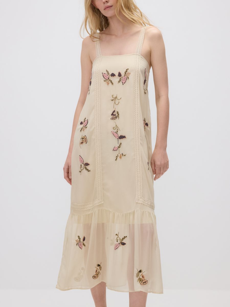 Dress with detailing - multicolor - RESERVED - 2