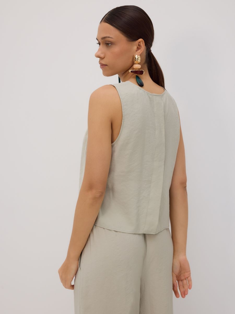 Modal blend plain top - pale green - RESERVED - 6