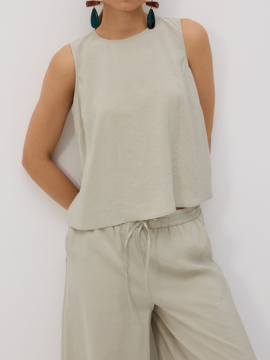 Modal blend plain top - pale green - RESERVED - 7