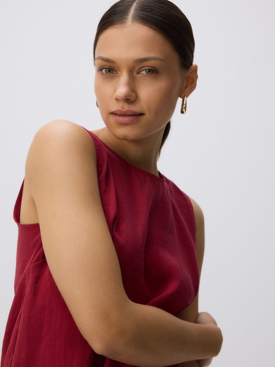 Modal blend plain top - maroon - RESERVED - 4
